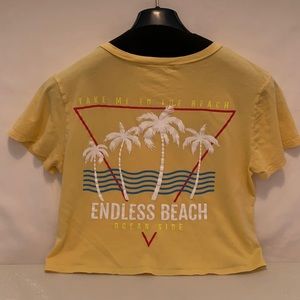 Raggs II Riches Yellow Crop Top size Small